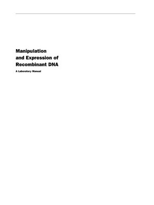 cover image of Manipulation and Expression of Recombinant DNA
